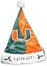 Miami Hurricanes Color Block Santa Hat - College Athletics Sports Merchandise Image