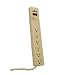 Leviton 5300-S15 120 Volt, 15 Amp, Surge Protected, 6-Outlet Strip with Switch, Data Sensitive, 15 Feet Cord Length, Beige