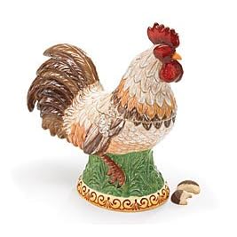 French Country Rooster Cookie Jar For Food Storage And Kitchen Decor by Rise And Shine Collection