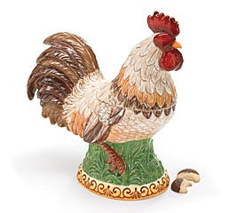 French Country Rooster Chicken Cookie Jar