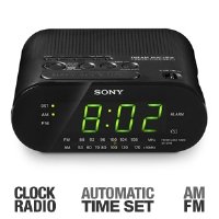 Sony ICF-C218 Automatic Time Set Clock Radio (Black)