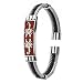 316L Stainless Steel Bracelet with Red Scorpion Design - Length 7.28" (185mm) - Width 11mm
