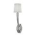 Erie 1-Light Wall Sconce - Polished Nickel Finish with White Pleated Silk Shade