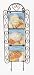 SEA SHELL 3-D 3 Tile Metal Wall Hanger Key Hook Towel Rack