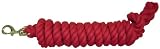 Hamilton Cotton Lead with Brass-Plated Bolt Snap, Red, 3/4" Thick x 10 Long