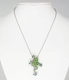 Swarovski Crystals Necklace and Brooch - Crystal Frog - Green