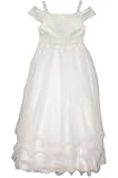 Rare Editions Girls First Communion Special Occasion Mesh Overlay White Dress ~ Size 7,14