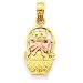 14k Two-tone Cat in Basket Pendant