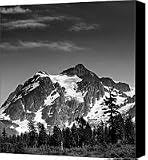 Mount Shuksan Black and White Cascade Mountains Washington Canvas Print / Canvas Art - Artist Bre...