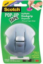 3M Scotch Pop-Up Refillable Deskgrip Tape Dispenser-Pre-Cut Strips .75X2; 3 Items/Order
