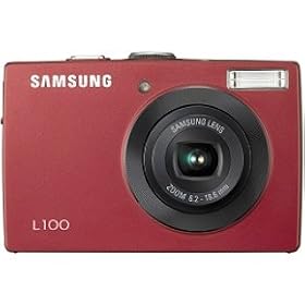 Samsung L100 8.2MP Digital Camera with 3x Optical Zoom (Red) by 
