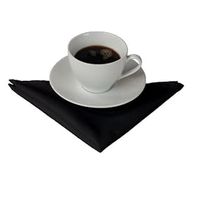 11 Inch Polyester Cocktail Napkins Black - Dozen11 Inch Polyester Cocktail Napkins - Dozen