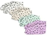 Moisturizing Lavender Colored Foot Socks with Dark Green Foot Prints