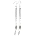 Sterling Silver Triple Chain Dangle Modern Design Earrings .925 Stamp Hypoallergenic