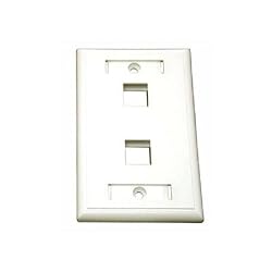 Cables To Go 03411 2-Port Single Gang Multimedia Keystone Wall Plate (White)