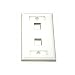 Cables To Go 03411 2-Port Single Gang Multimedia Keystone Wall Plate (White)