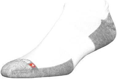 Drymax Tennis No Show Tab Sock - White/Gray Small