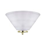 Westinghouse 64494 One-Light Wall Sconce, Polished Brass with Frosted Ribbed Glass