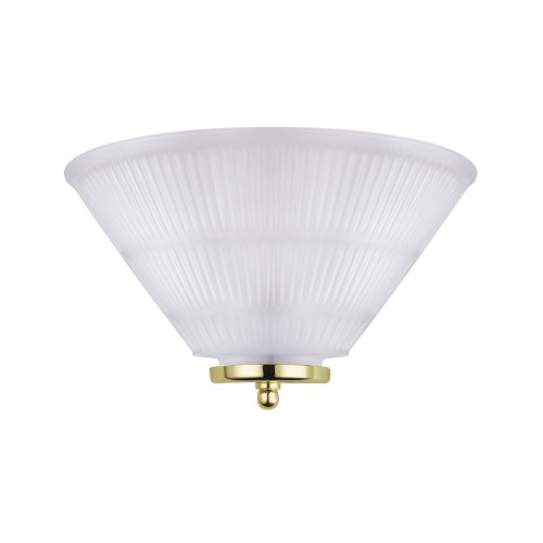 Westinghouse 64494 One-Light Wall Sconce, Polished Brass with Frosted Ribbed Glass