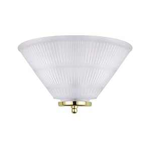 Westinghouse 64494 One-Light Wall Sconce, Polished Brass with Frosted Ribbed Glass by Westinghouse