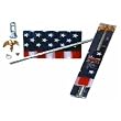 Valley Forge U.S. 3-Foot x 5-Foot Nylon Flag With Sewn Stripes & Embrodired Stars 6-Foot Telescoping Aluminum Pole Kit With Bracket