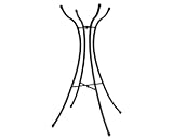 Evergreen 1119 Metal Bird Bath Stand, Hourglass Shape, 31-Inches Tall