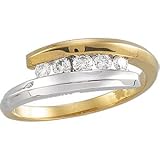 14K Two Tone Gold Diamond Ring