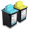Lexmark 50 17G0050 & Lexmark 20 15M0120 Compatible Combo Pack - 1 Black & 1 Color Ink Cartridges