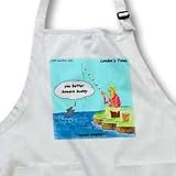 Caviar Emptor Let The Fisherman Beware - BLACK Full Length Apron With Pockets 22w X 30l