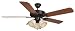 Ellington Ceiling Fans Builder Deluxe Model BLD52ABZ5LK3T in Aged Bronze. Indoor fan.
