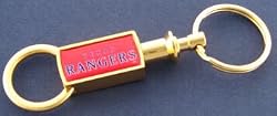 Texas Rangers Gold Tone Valet Keychain