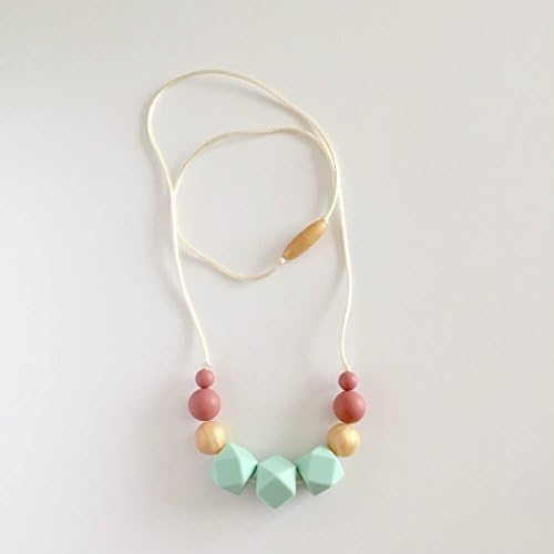 Mint Hexagon Silicone Teething Necklace
