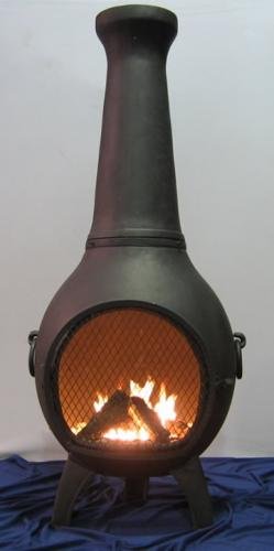 Chiminea Outdoor Fireplace - Blue Rooster ALCH027 - Prairie Chiminea Outdoor Fireplace - Charcoal