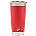 Simple Modern Tumbler Vacuum Insulated 20oz Cruiser with Lid - Double Walled Stainless Steel Travel Mug - Sweat Free Coffee Cup - Compare to Yeti and Contigo - Powder Coated Flask - Cherry Red