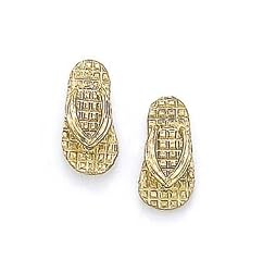 14k Flip-Flop Stud Earrings - JewelryWeb