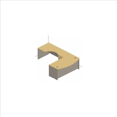 Bush Furniture Mahogany L-Shape Corsa Series