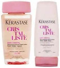 Kerastase Bain Cristal Fine Shampoo 8.5oz & Lait Cristal Conditioner 6.8oz Duo