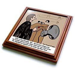 Sermon Count-Down Clock and Blast Horn - 8x8 Trivet With 6x6 Ceramic Tile by 3dRose LLC