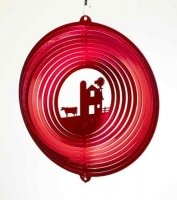 Barn & Cow 12 inch Wind Spinner