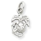 14k White Gold U.S. Marine Corps Insignia Charm