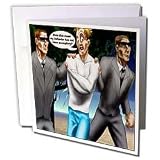 Londons Times Funny Medicine Cartoons - Confused Patient - Greeting Cards-6 Greeting Cards with envelopes