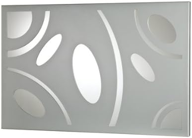 Mariano Metal Decor WA-3006-M-SIL Geometric Platinum SIlver Metal Mirror/Wall Decor Art