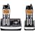 GE 25942EE2 Cordless 5.8GHz Dual Handset Phone System with Caller ID and Digital Answering System (Black)