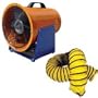 8" Electric Axial Steel Blower With 15'L Ducting