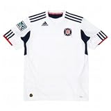 Soccer Clothing-Chicago Fire Youth White adidas Soccer Replica Away Jersey