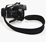 Cosmos Black Elasticity Anti-Slip Elastic Neoprene/Silicone Camera/shoulder/grip Neck Strap Belt for Panasonic Sony Canon Nikon Fuji Olympus Pentax Dslr + Cosmos Cable Tie