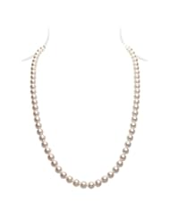 24" AAA Akoya Cultured Pearl Necklace 7.5x8mm with 14K White Gold Clasp