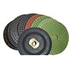 4" JX Shine Diamond Polishing Pad - Set of 8 with Free Back Holder