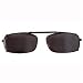 GUNMETAL RECTANGLE METAL COVER CLIP ON SUNGLASSES