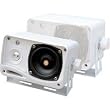 PYLE PLMR24 3.5-Inch 200 Watt 3-Way Weather Proof Mini Box Speaker System (White) (Pair)